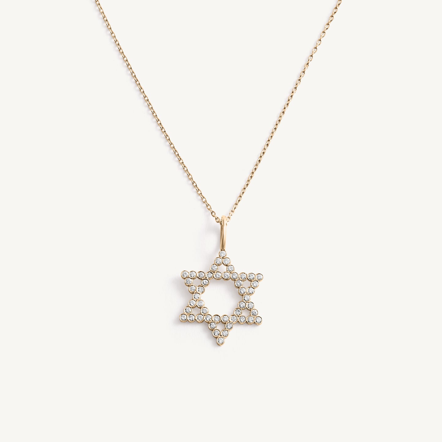 
                  
                    Round Bezel Diamond Star of David Charm
                  
                