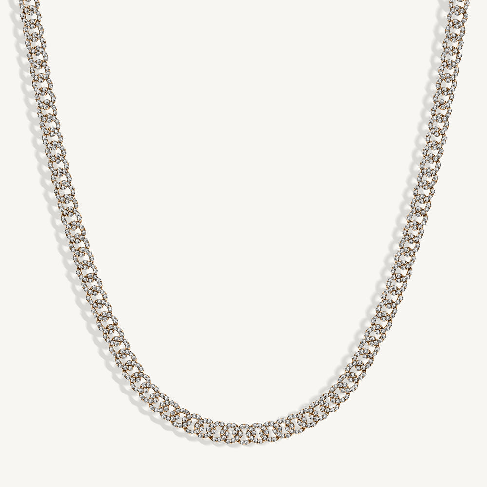 
                  
                    Petite Pave Diamond Cuban Chain Necklace
                  
                