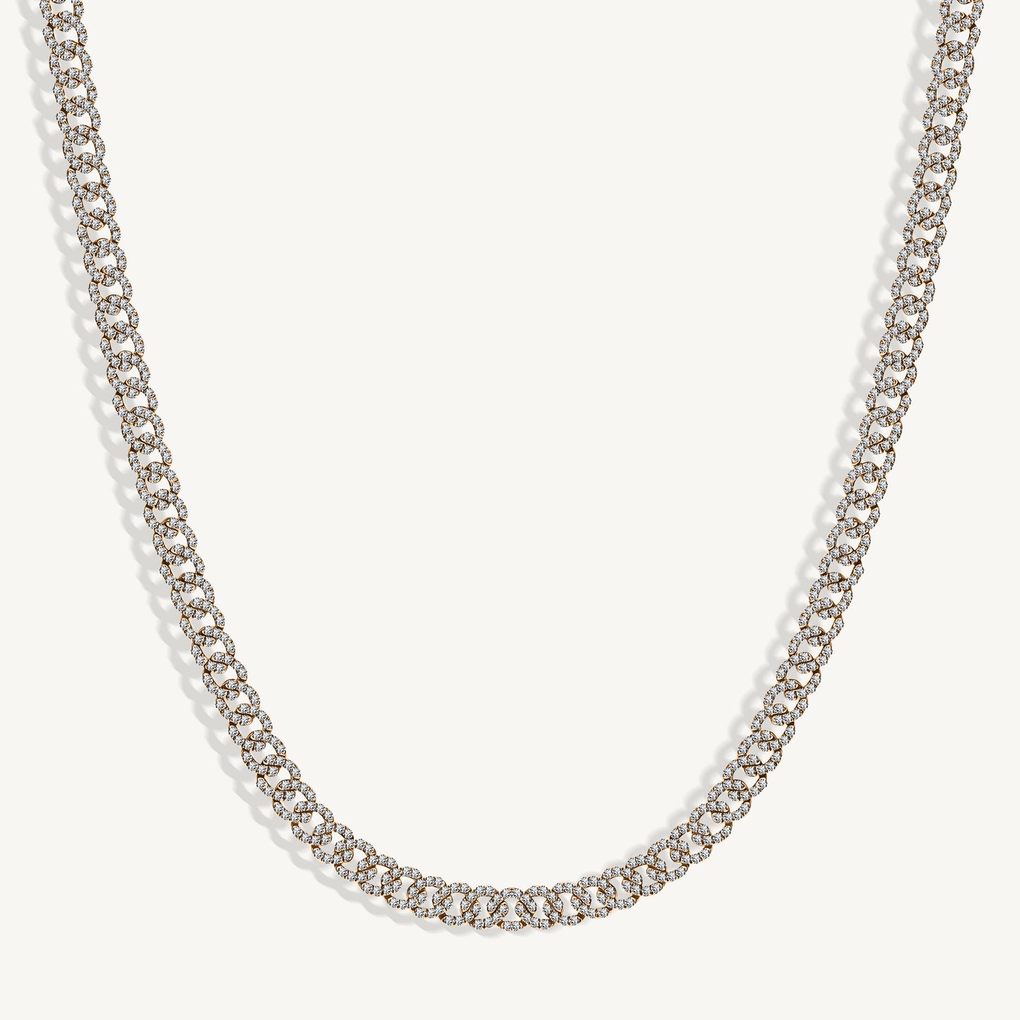 
                  
                    Petite Pave Diamond Cuban Chain Necklace
                  
                