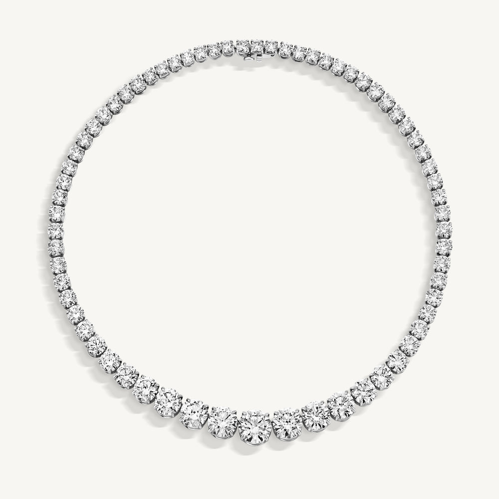 Graduated Riviera Diamond Tennis Necklace