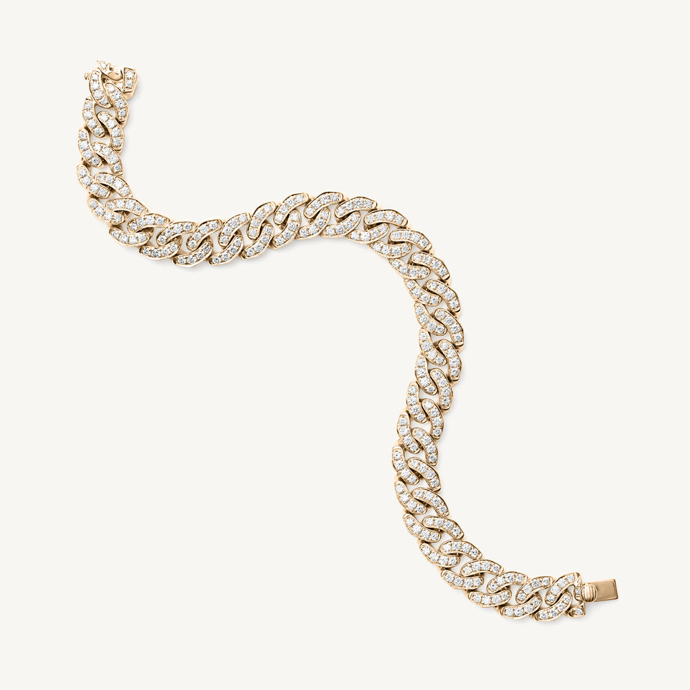 Curb Diamond Link Bracelet