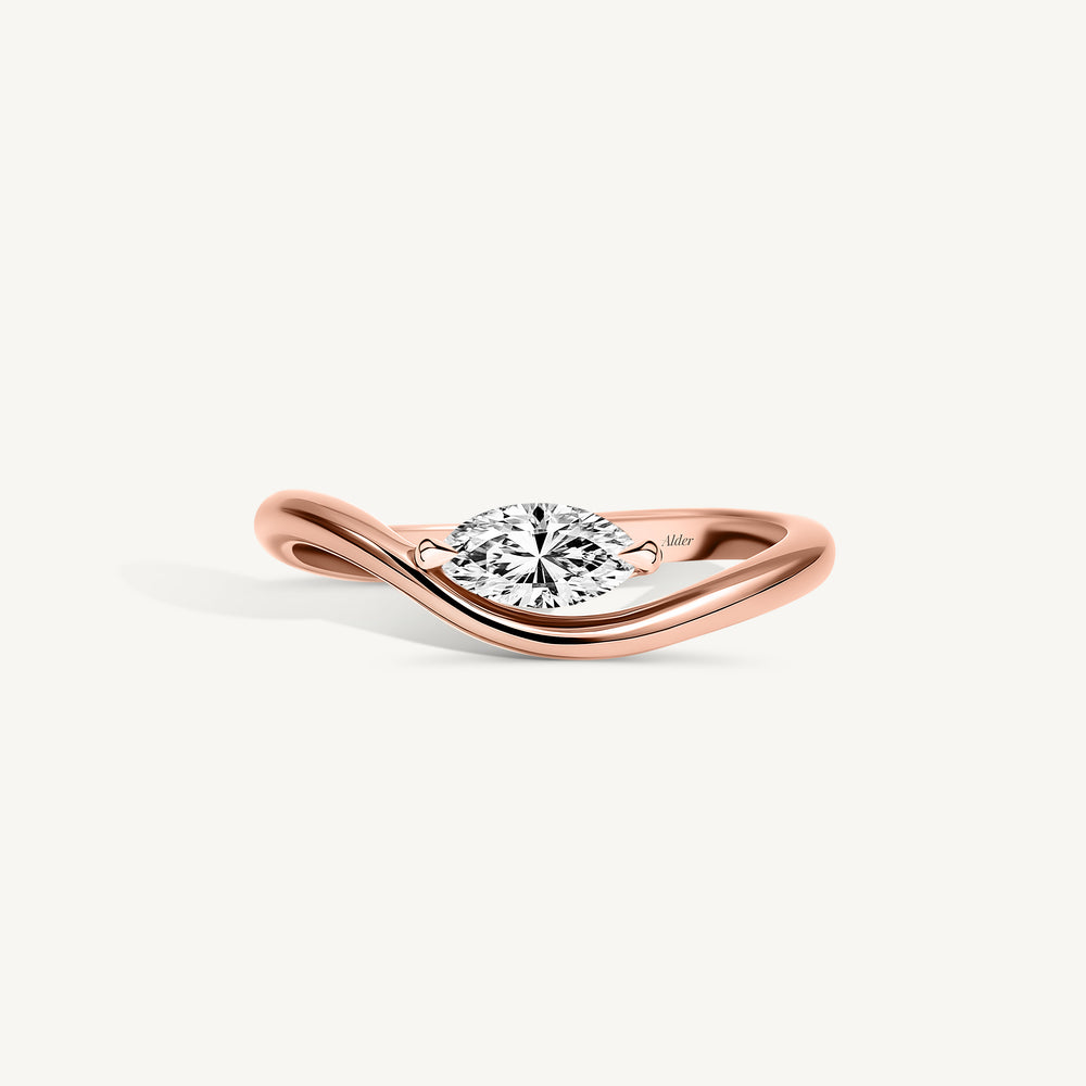 Marquise Diamond Wave Ring