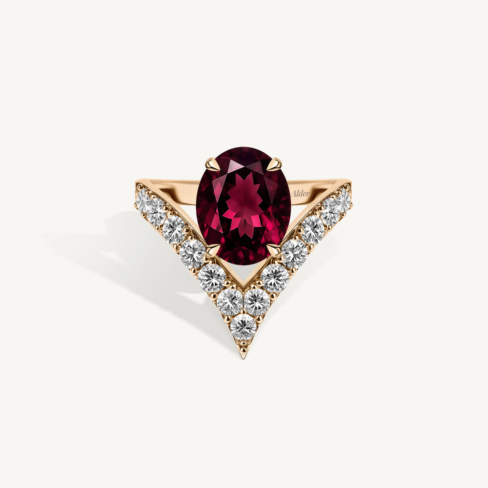 Pink Tourmaline Velora Diamond Ring