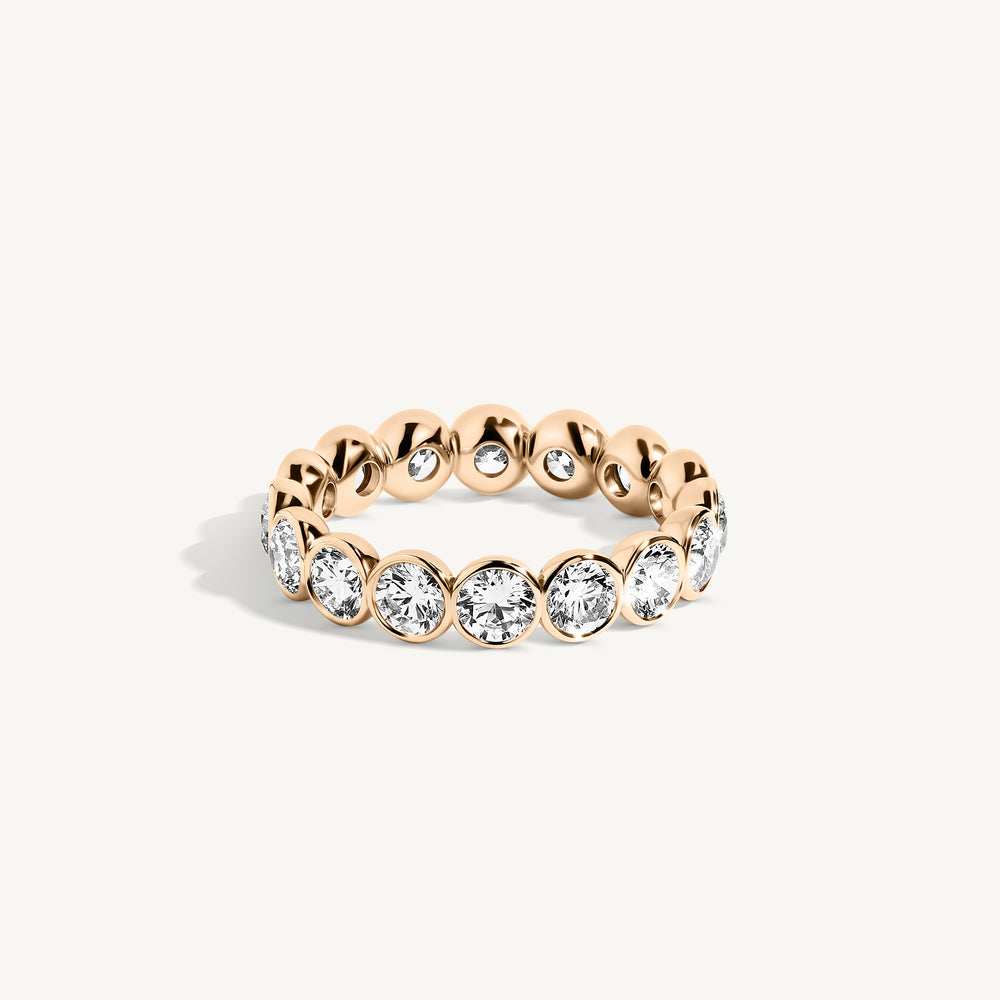 Round Diamond Bezel Set Eternity Band