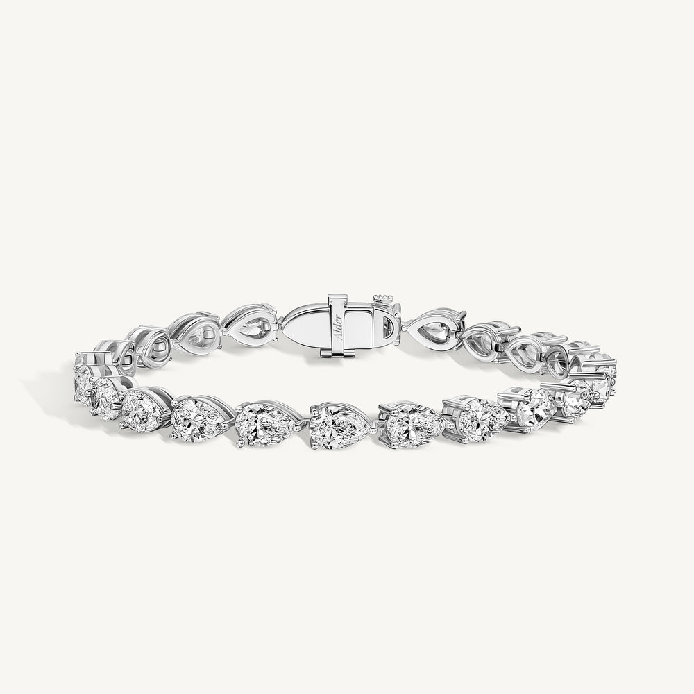 Sideways Pear Tennis Bracelet