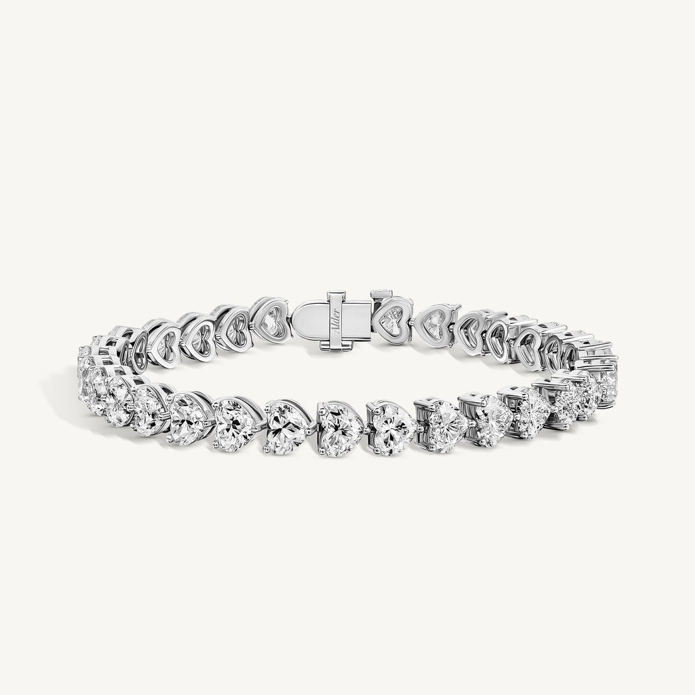 Heart Diamond Tennis Bracelet