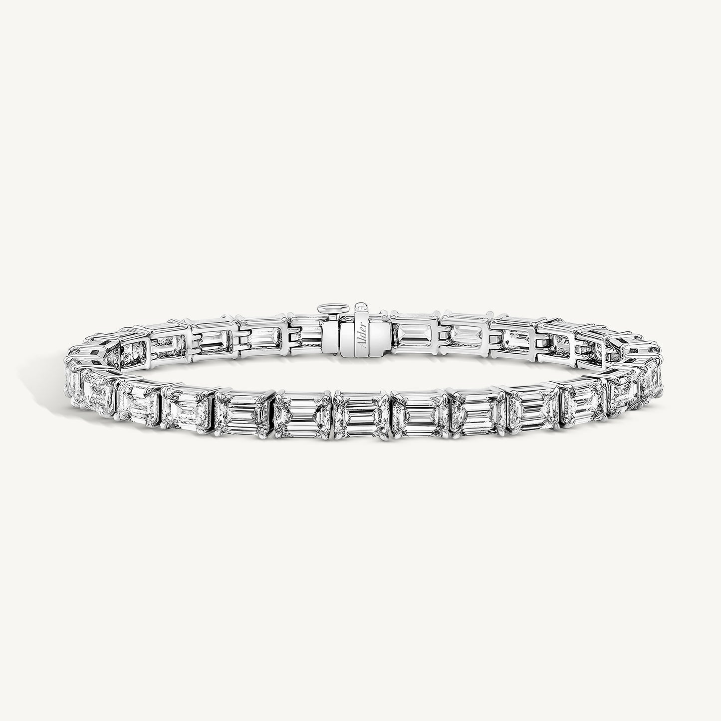 
                  
                    East West Emerald Diamond Tennis Bracelet
                  
                