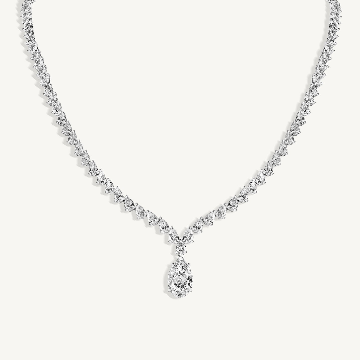 Pear Diamond Aria Tennis Necklace