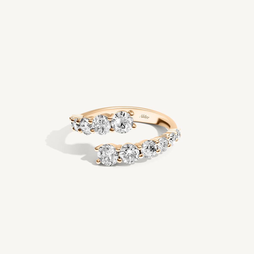 
                  
                    Round Diamond Bypass Ring
                  
                