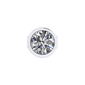 Bangle Charm White Diamond Single Bezel
