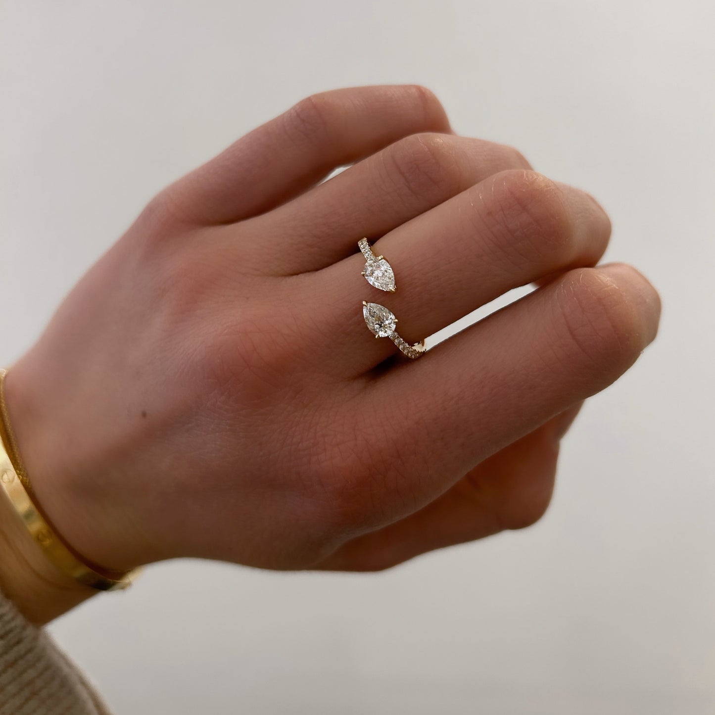 
                  
                    Pear Diamond Claw Ring
                  
                