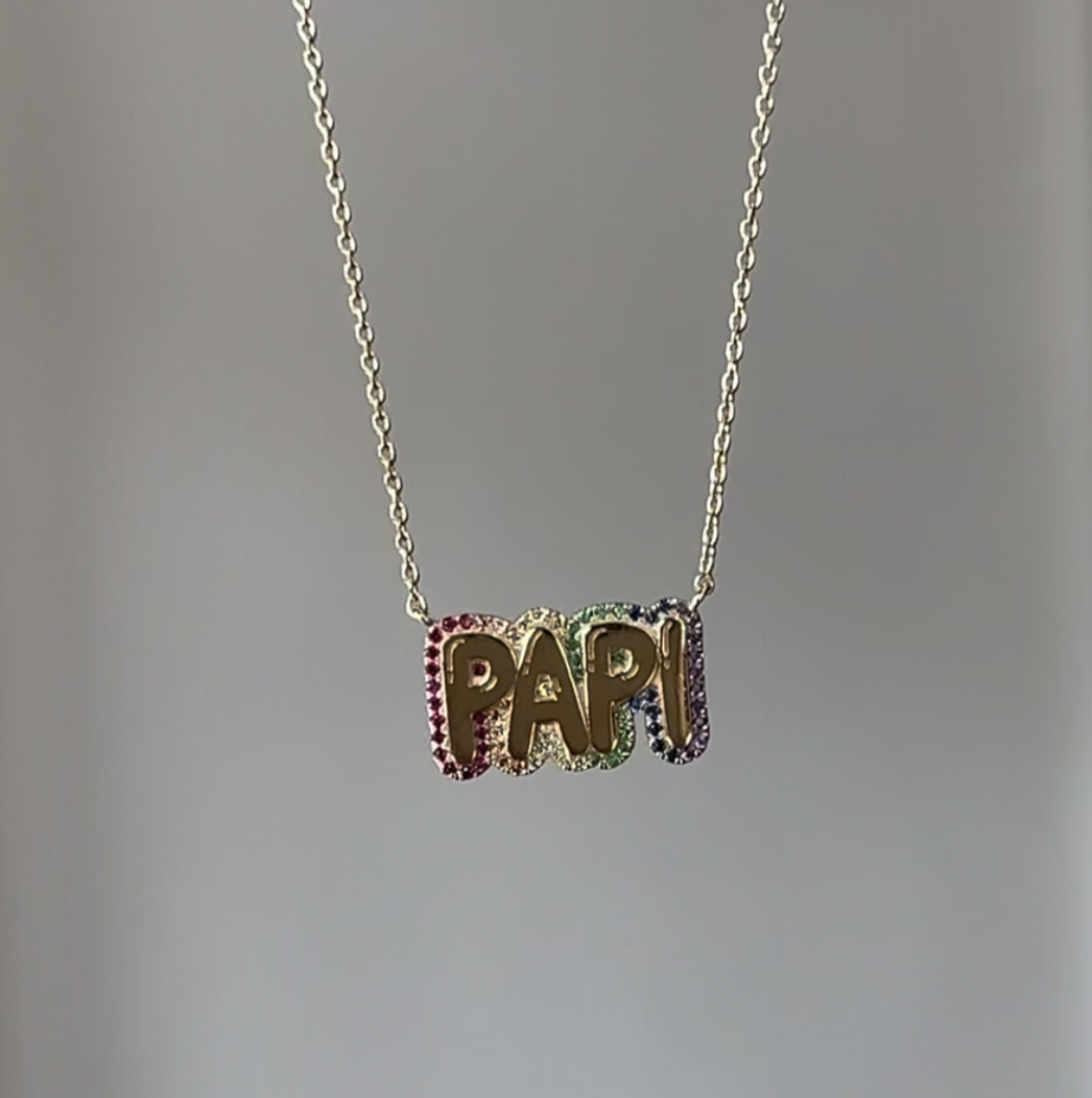 
                  
                    Bubble Name Necklace with Rainbow Diamonds
                  
                