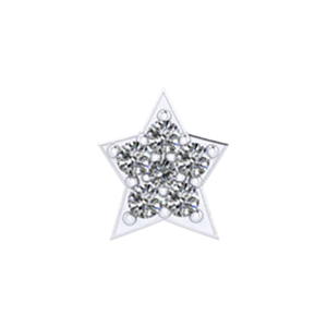 
                  
                    Bangle Charm White Diamond Star
                  
                