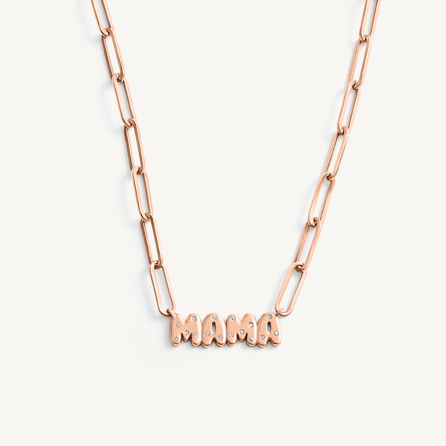 
                  
                    Helium Diamond Inlay Name Paperclip Necklace
                  
                