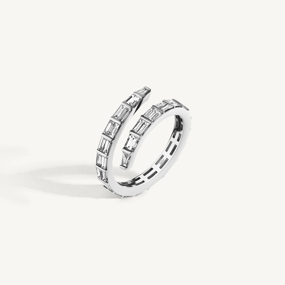 
                  
                    Baguette Diamond Bypass Ring
                  
                