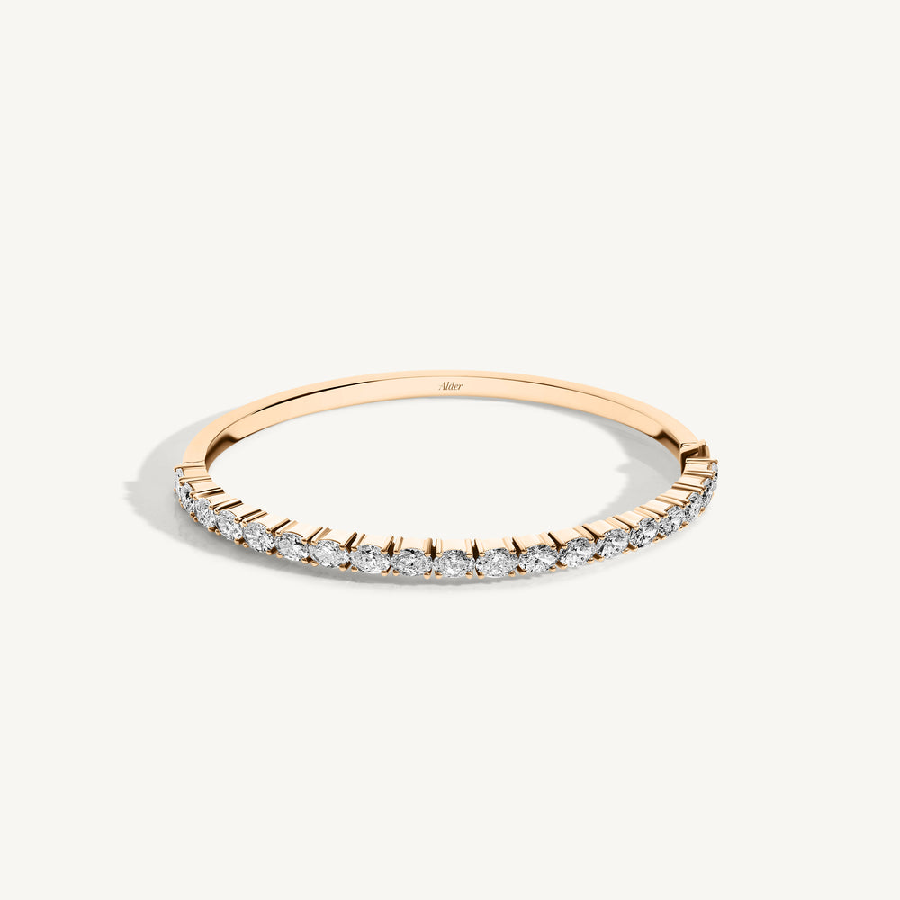 East West Oval Diamond Bangle