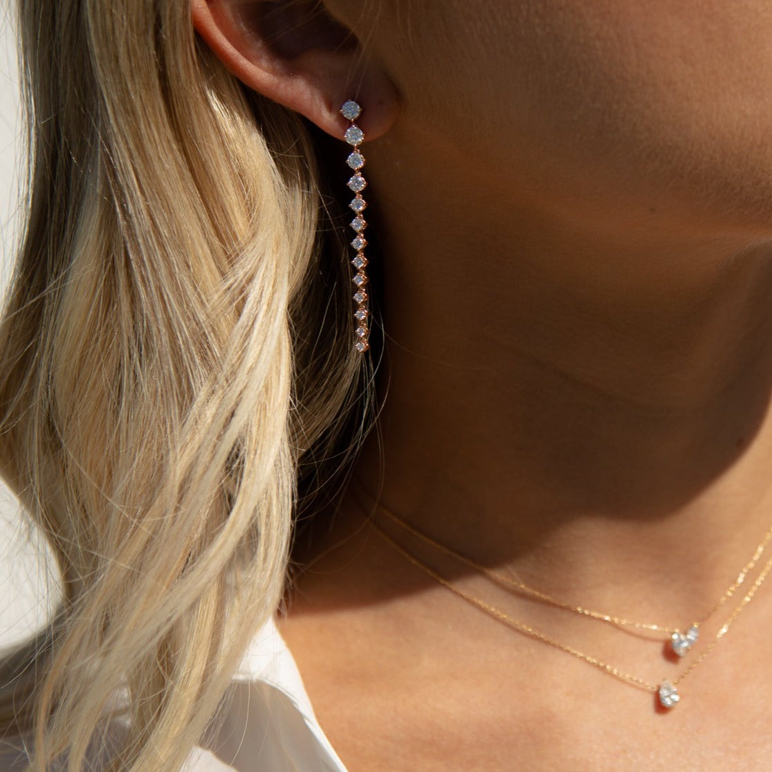 
                  
                    Graduated Diamond Drop Earrings
                  
                