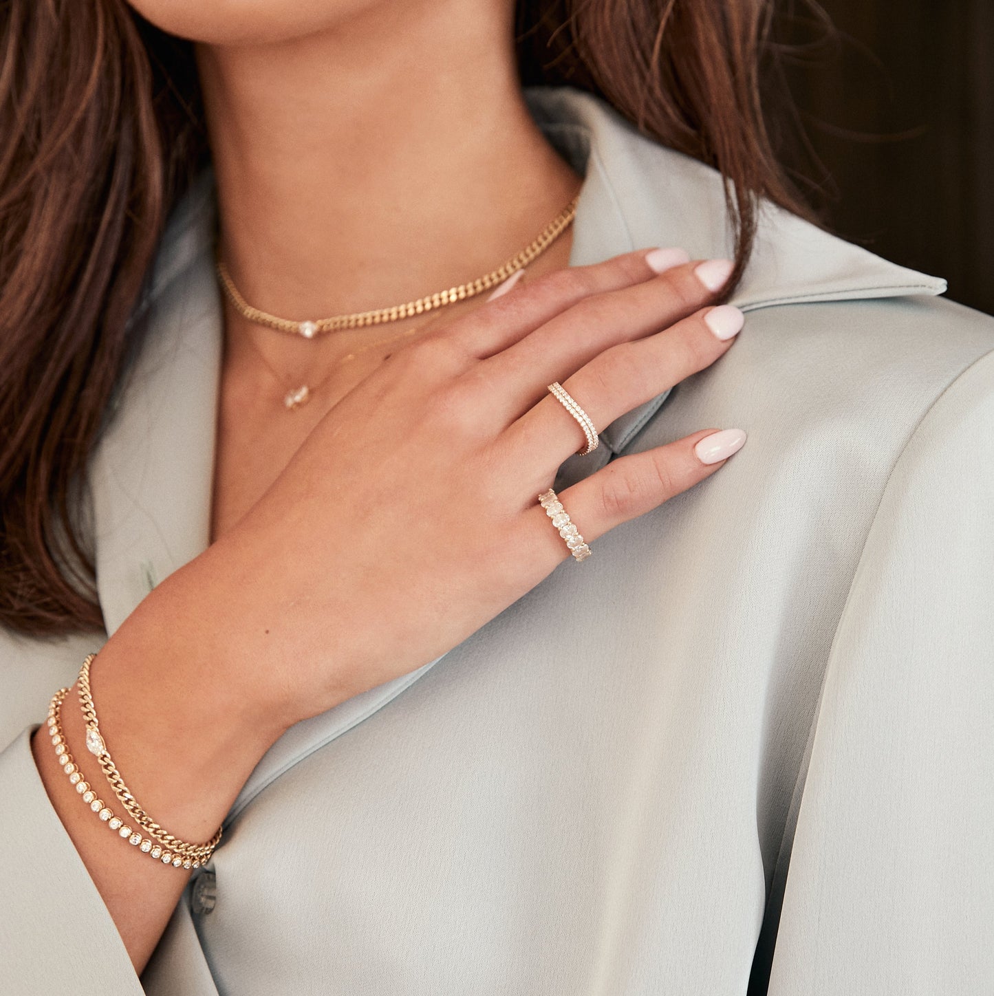 
                  
                    Bella Diamond Curved Ring
                  
                