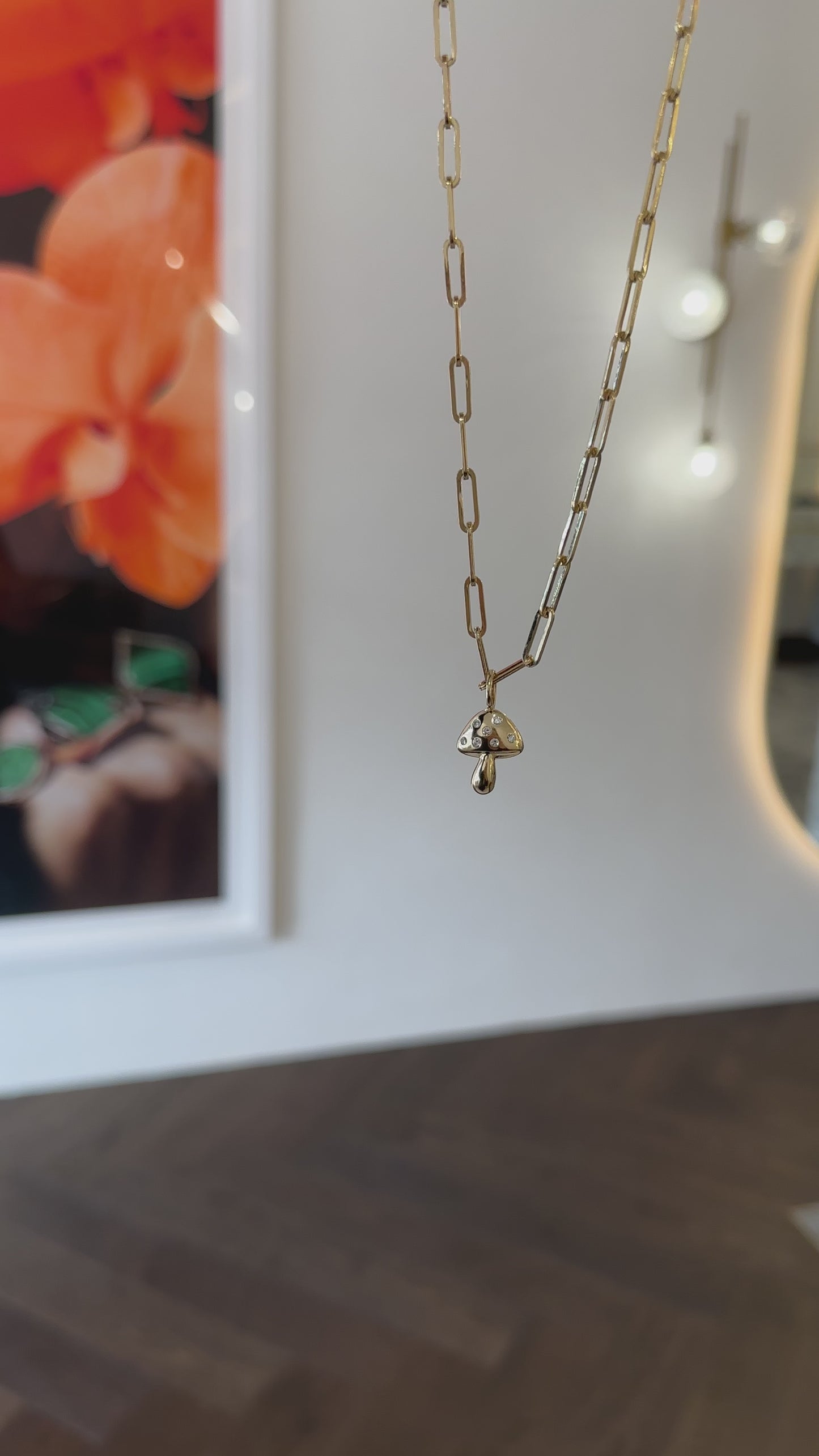 
                  
                    Load and play video in Gallery viewer, Diamond Mushroom Charm
                  
                