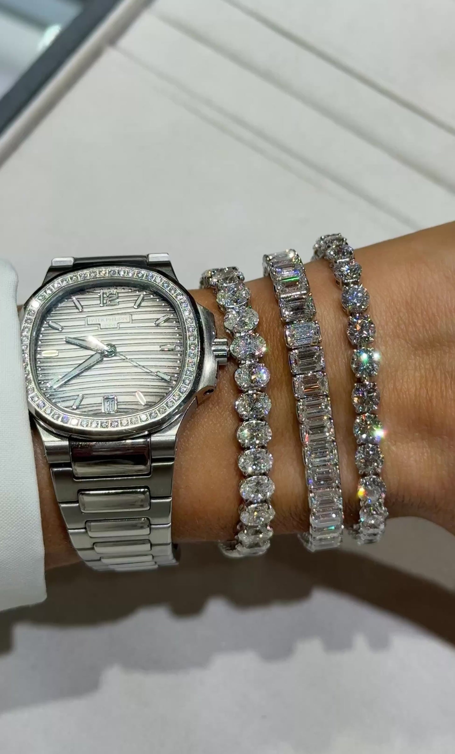 Oval Diamond Tennis Bracelet