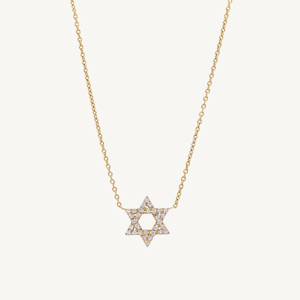 Pave Diamond Star of David Pendant