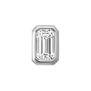 Emerald Diamond Bezel Bangle Charm