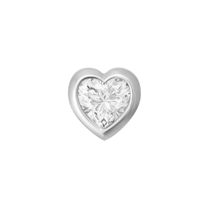 Heart Diamond Bezel Bangle Charm