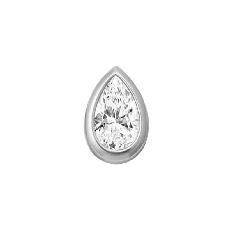Pear Diamond Bezel Bangle Charm