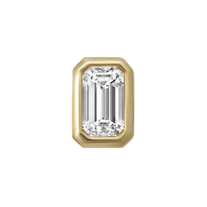 Emerald Diamond Bezel Bangle Charm