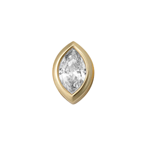 Marquise Diamond Bezel Bangle Charm