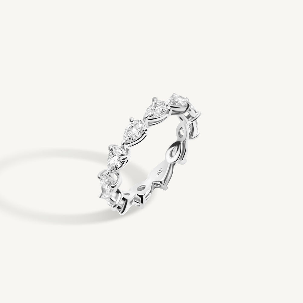 
                  
                    East West Pear Eternity Band
                  
                