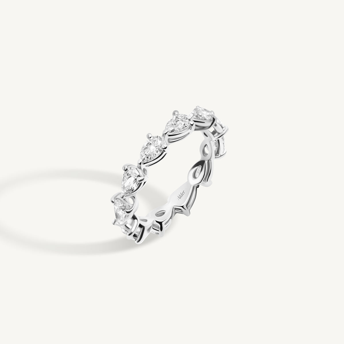 
                  
                    East West Pear Eternity Band
                  
                