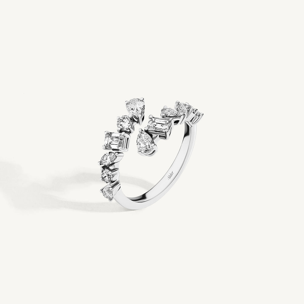 Multi-Shape Diamond Bypass Ring