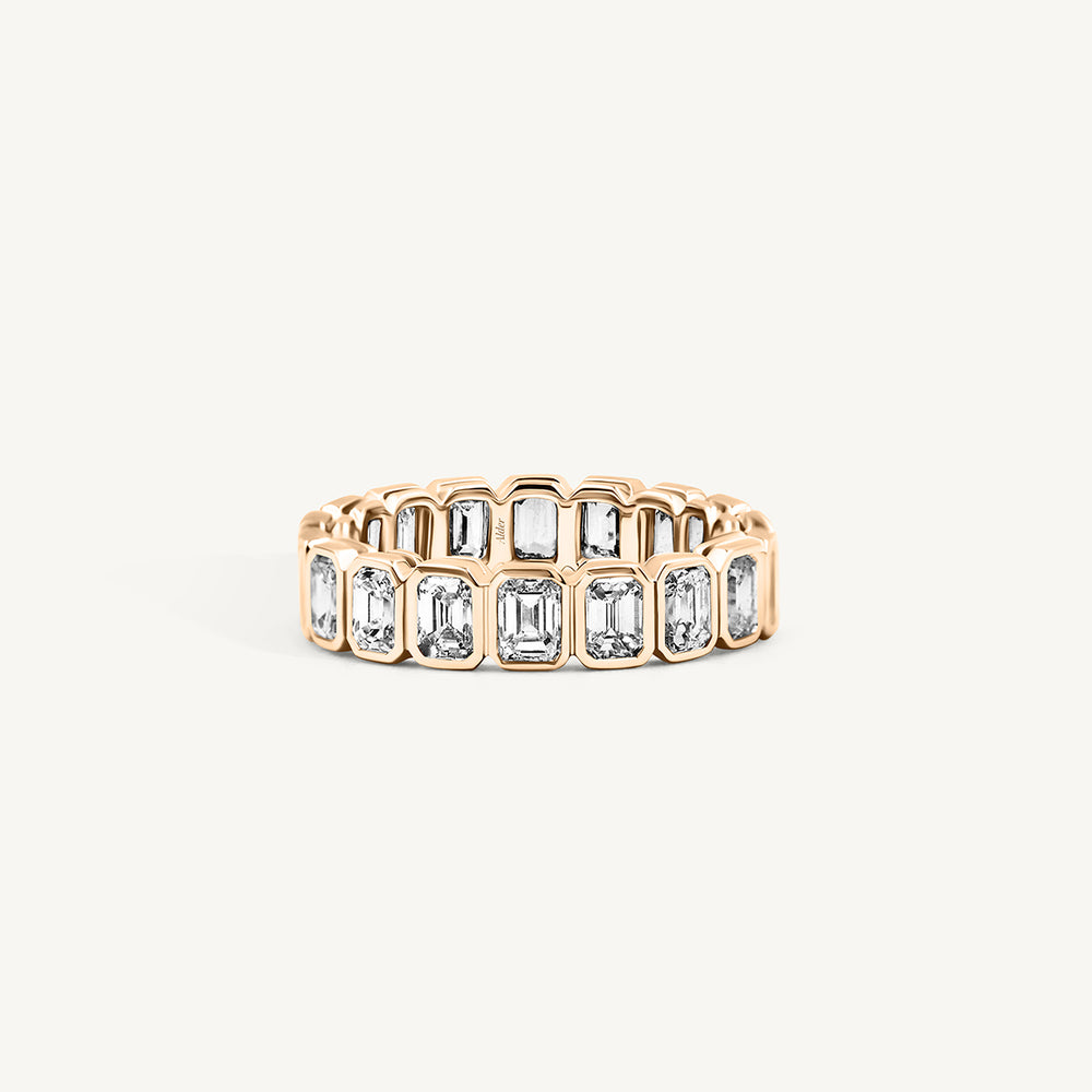 Emerald Bezel Eternity Band