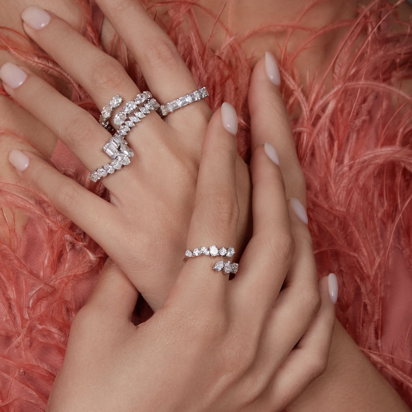 
                  
                    Multi-Shape Diamond Bypass Ring
                  
                