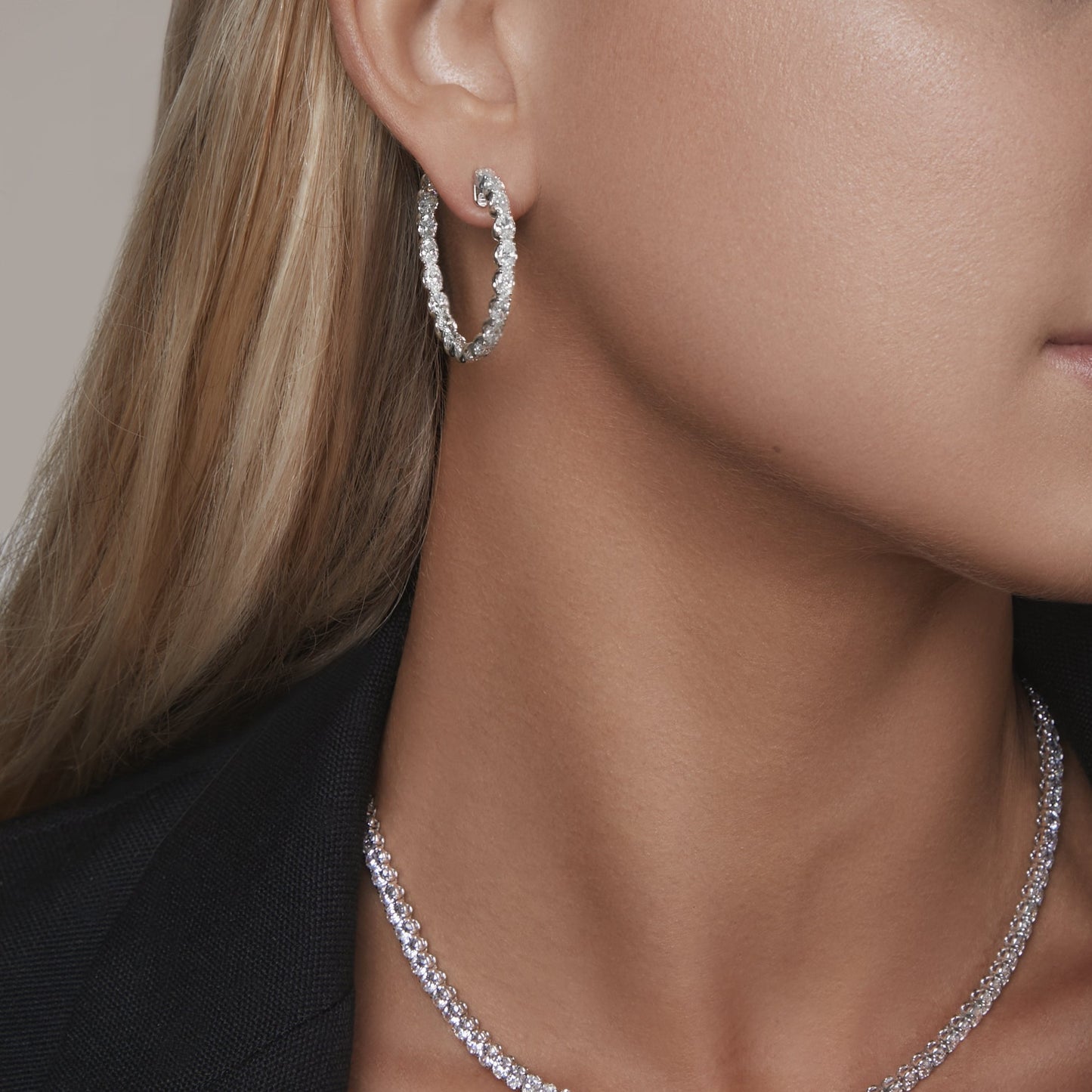 
                  
                    Hazel Diamond Hoops
                  
                