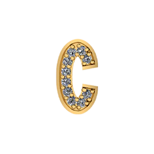 Bangle Charm Letter C