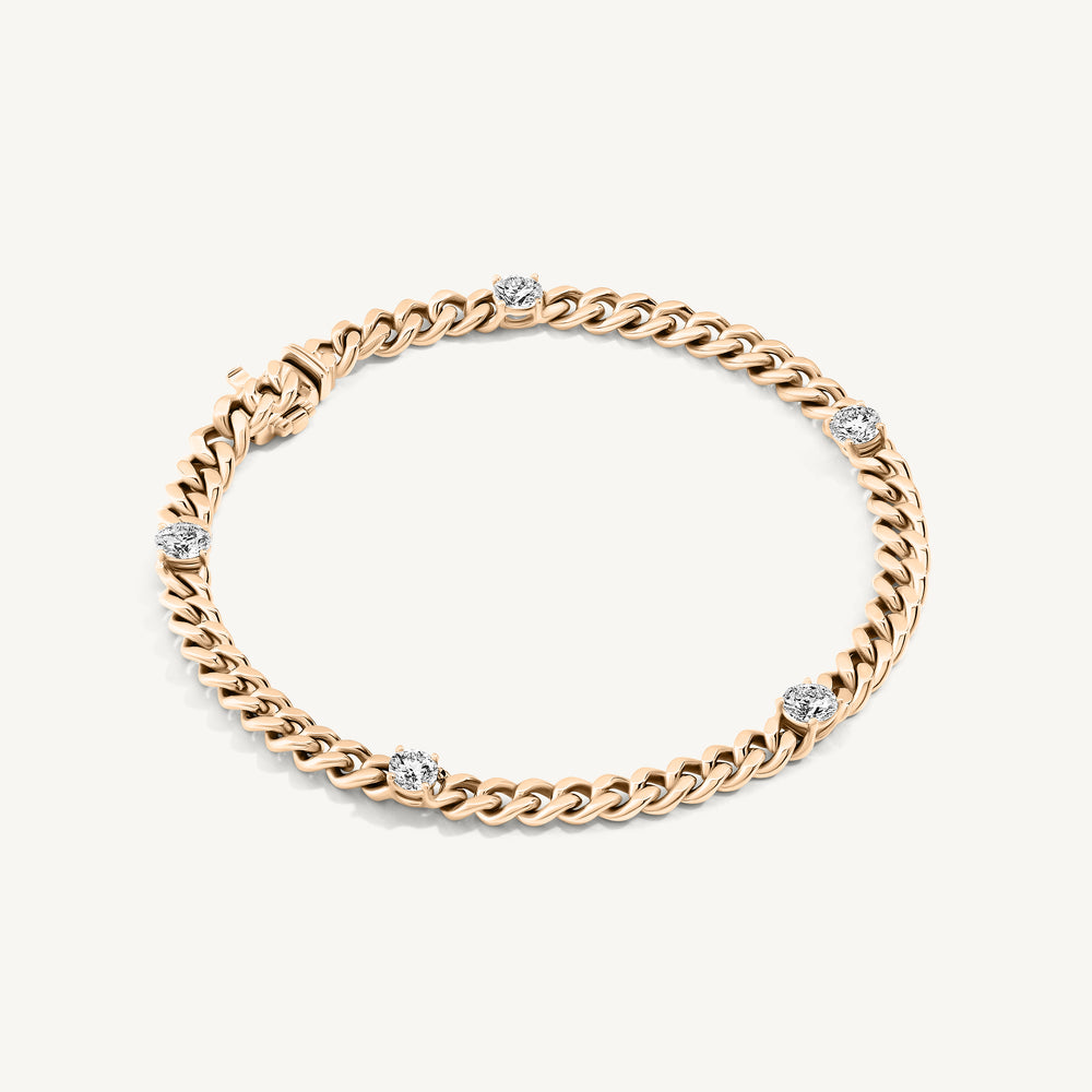 Round Diamond Chain Bracelet