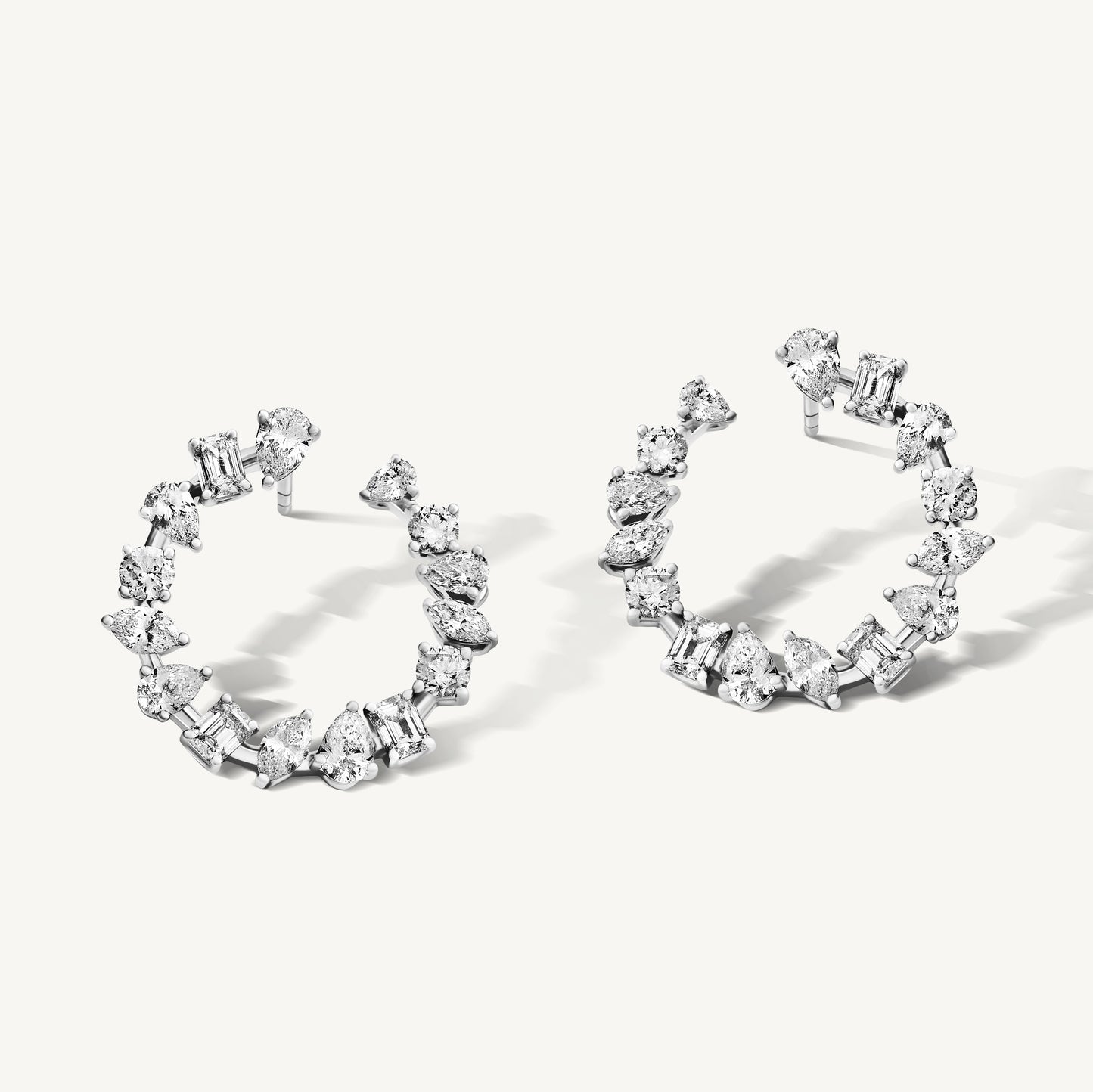 Multi Shape Open Hoop Earrings