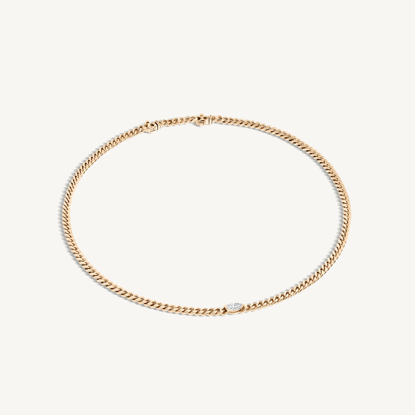 Marquise Diamond Cuban Chain Necklace