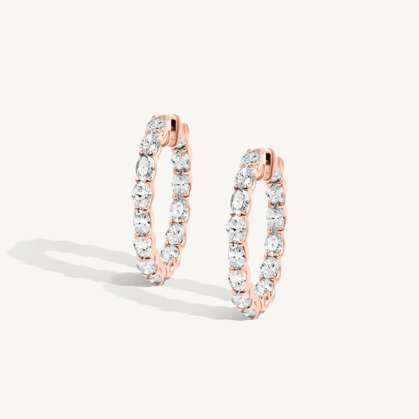 
                  
                    Oval Diamond Hoop Earrings
                  
                
