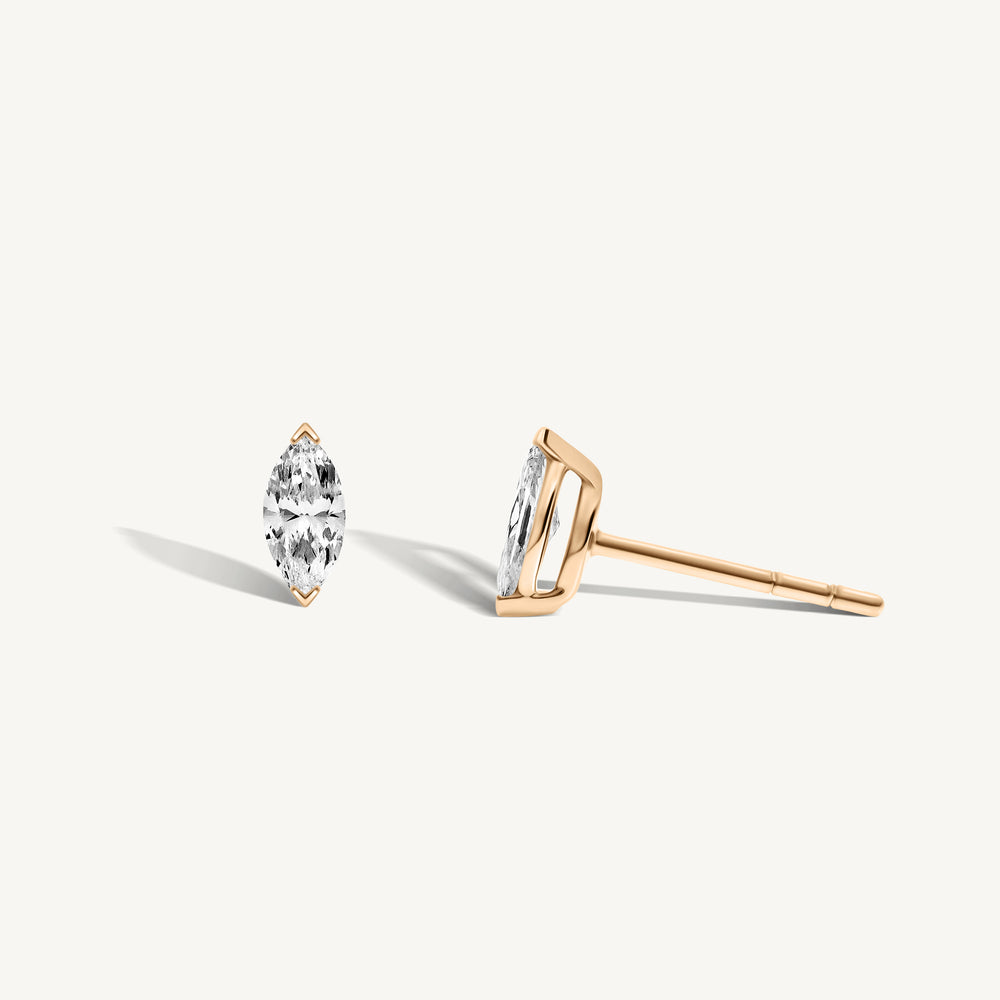 Marquise Diamond Stud Earrings