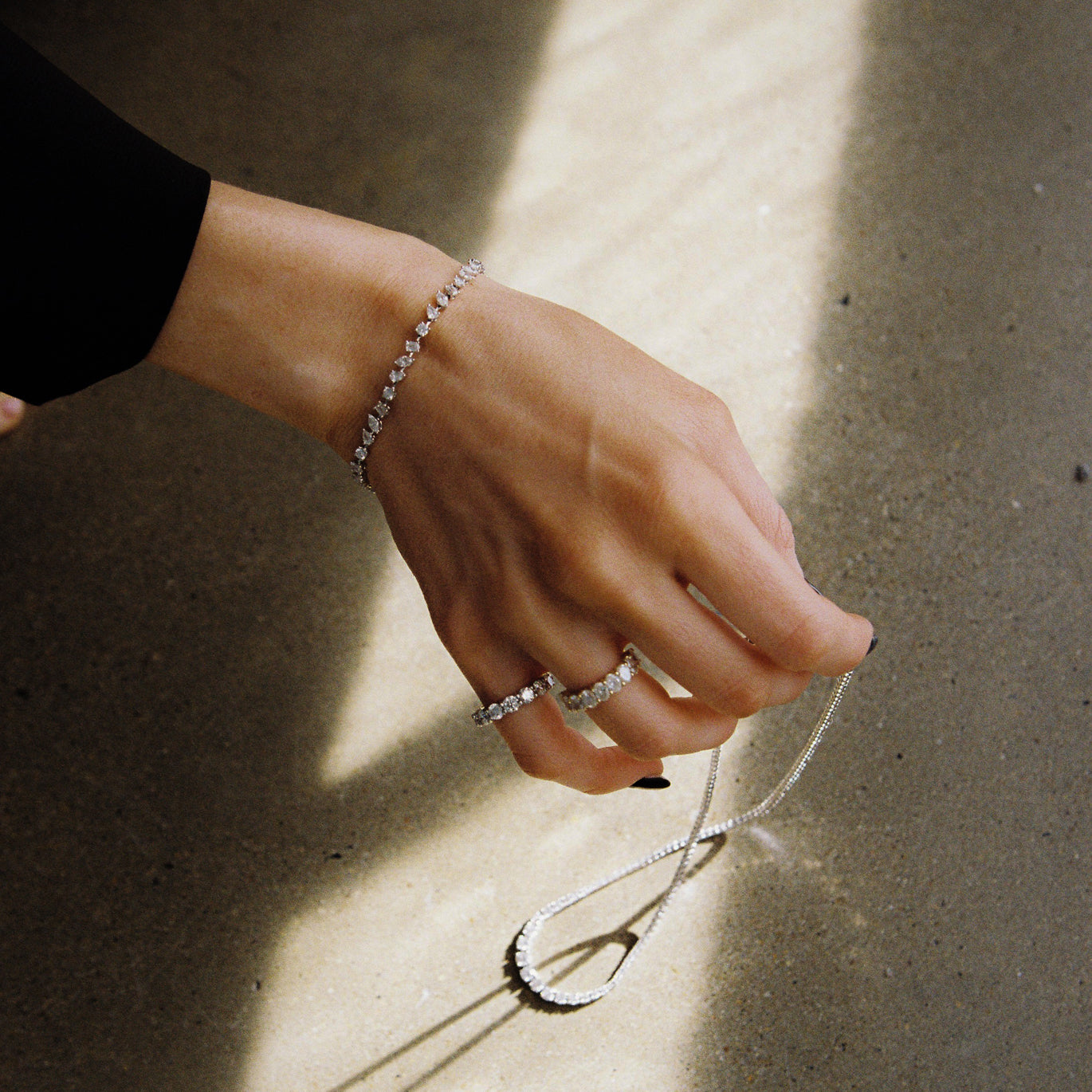 Multi Shape Diamond Tennis Bracelet