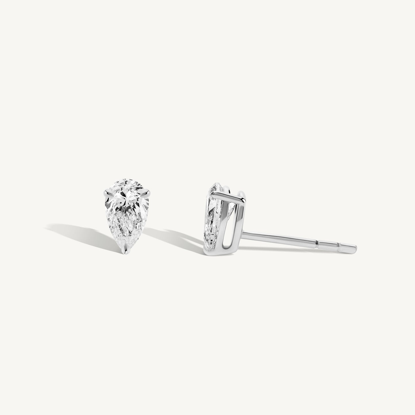 Pear Diamond Stud Earrings