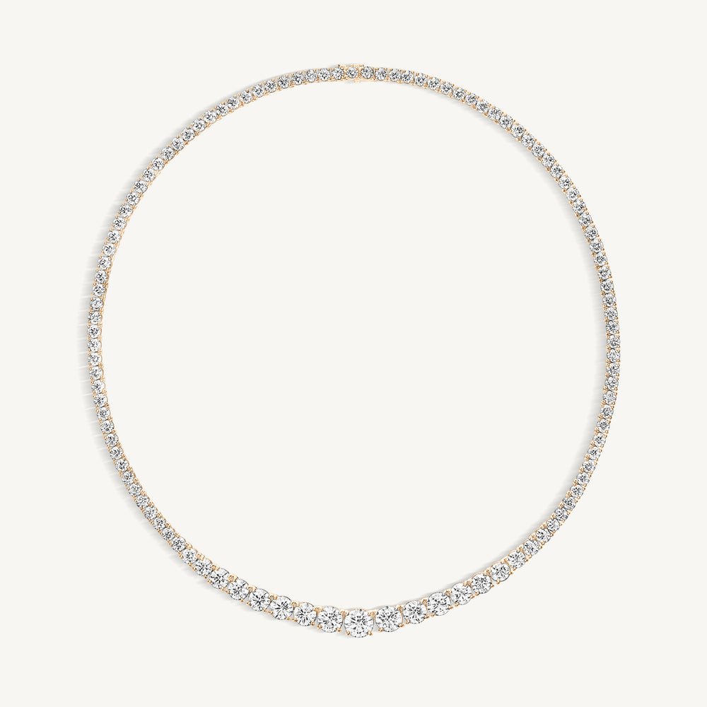 
                  
                    Graduated Riviera Diamond Tennis Necklace
                  
                