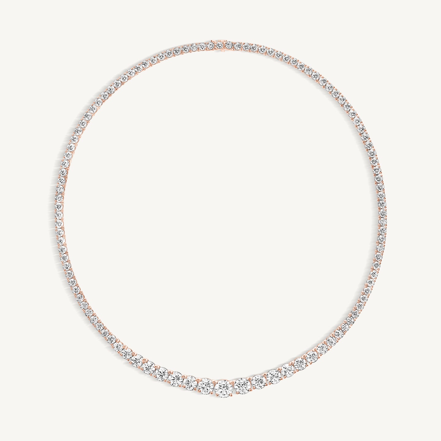 
                  
                    Graduated Riviera Diamond Tennis Necklace
                  
                